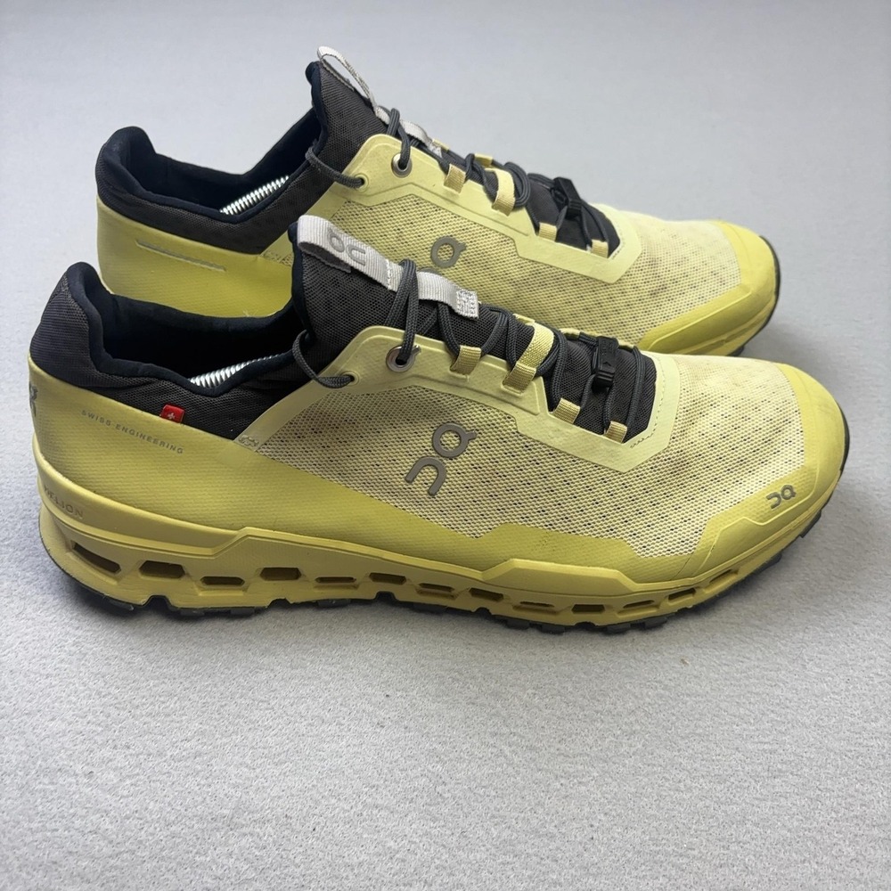 On Running Shoes Mens Size 13 Yellow Trail CloudTec Missiongrip Sneakers